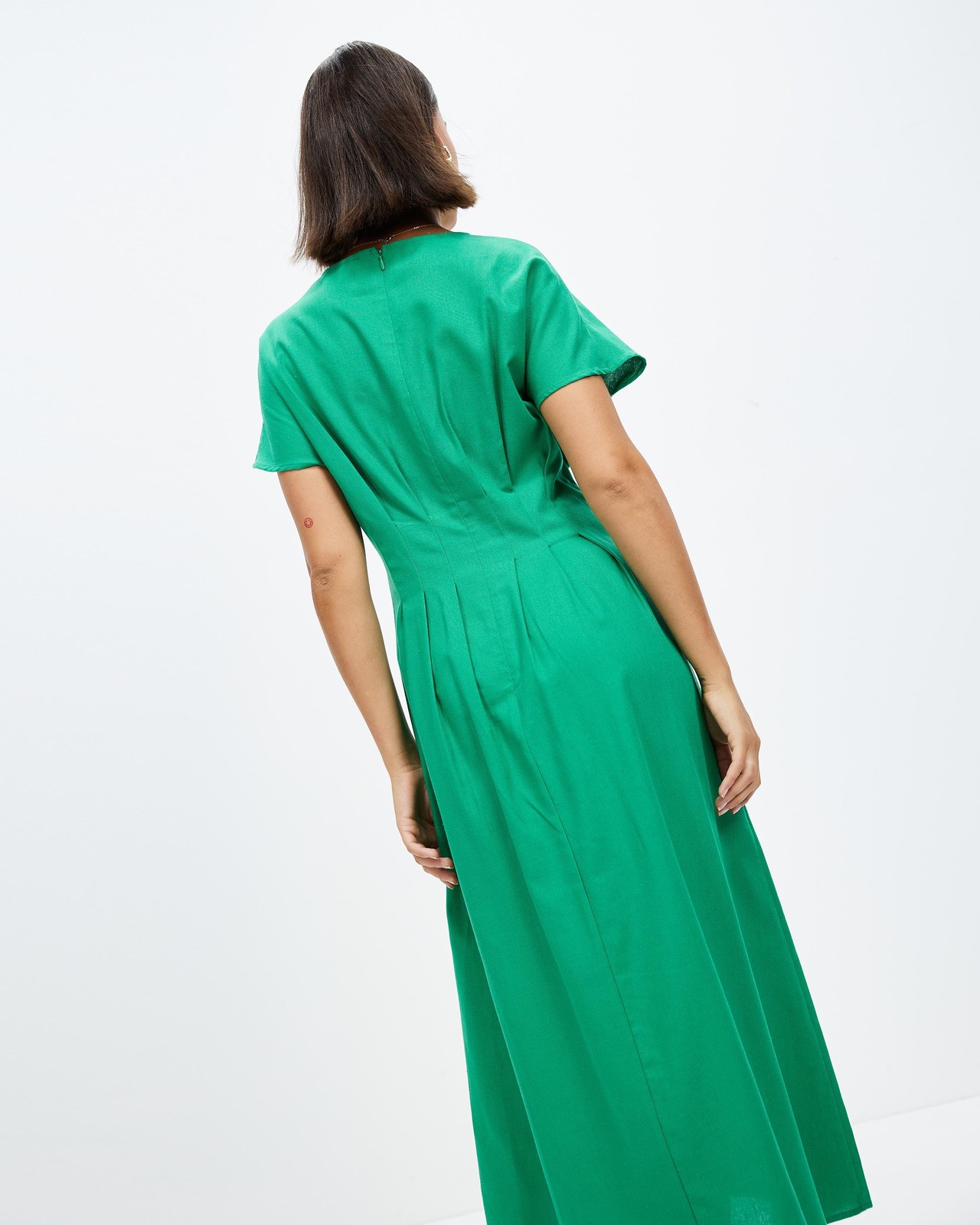 Kaia Linen Blend Midi Dress