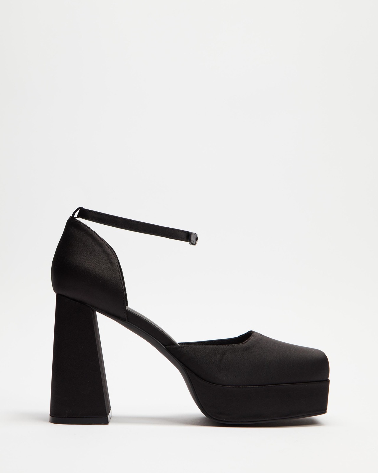 Satin Closed Toe Platforms