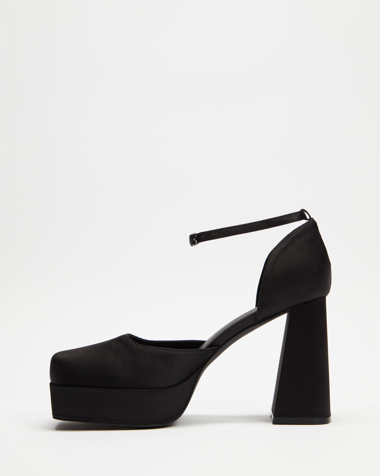 Satin Closed Toe Platforms