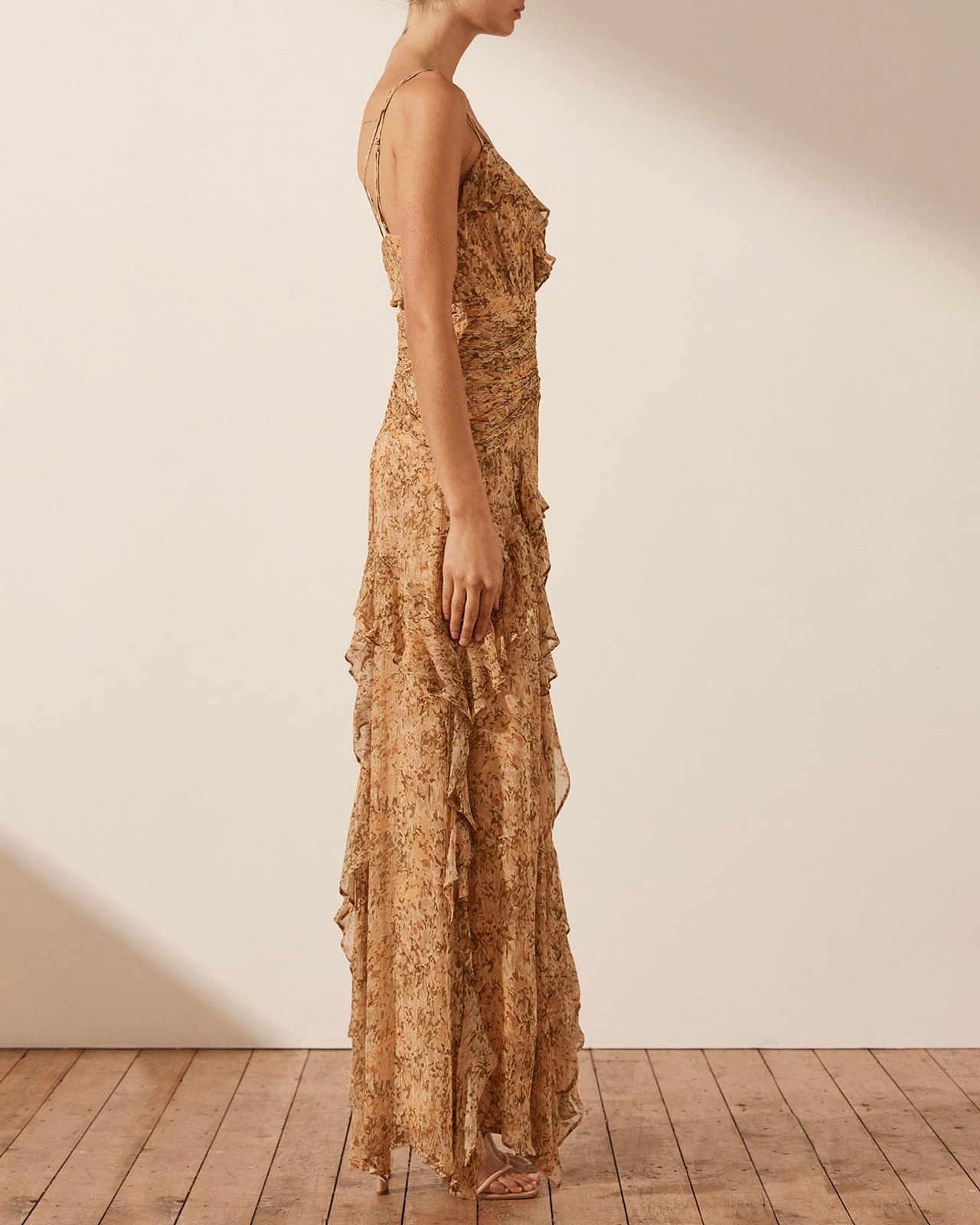 Shona Joy Louise Double Strap Frill Maxi Dress - AirRobe