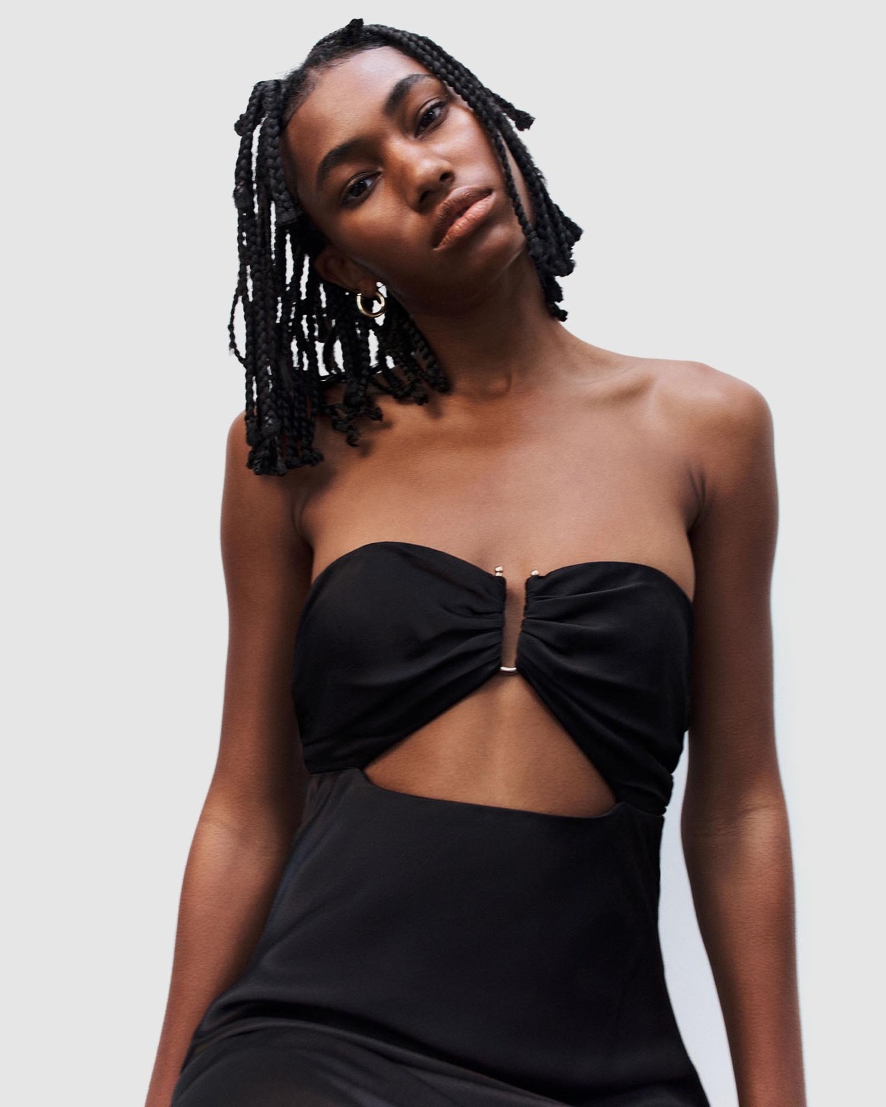 Shona Joy Camille Strapless Cut Out Midi Dress - AirRobe