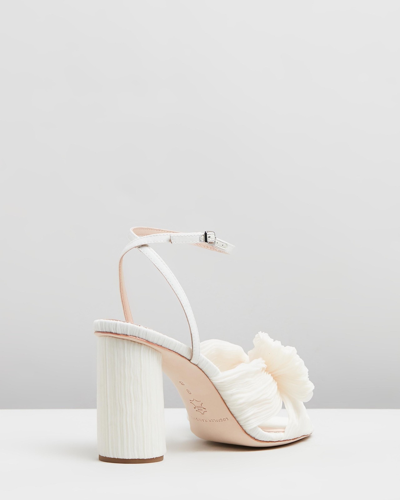 Camellia Knot Mules with Ankle Strap