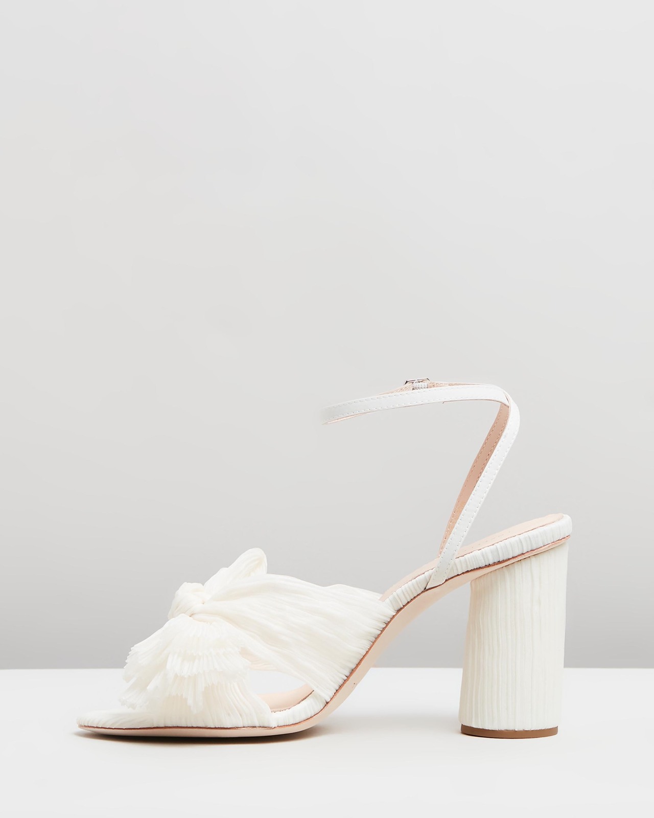 Camellia Knot Mules with Ankle Strap