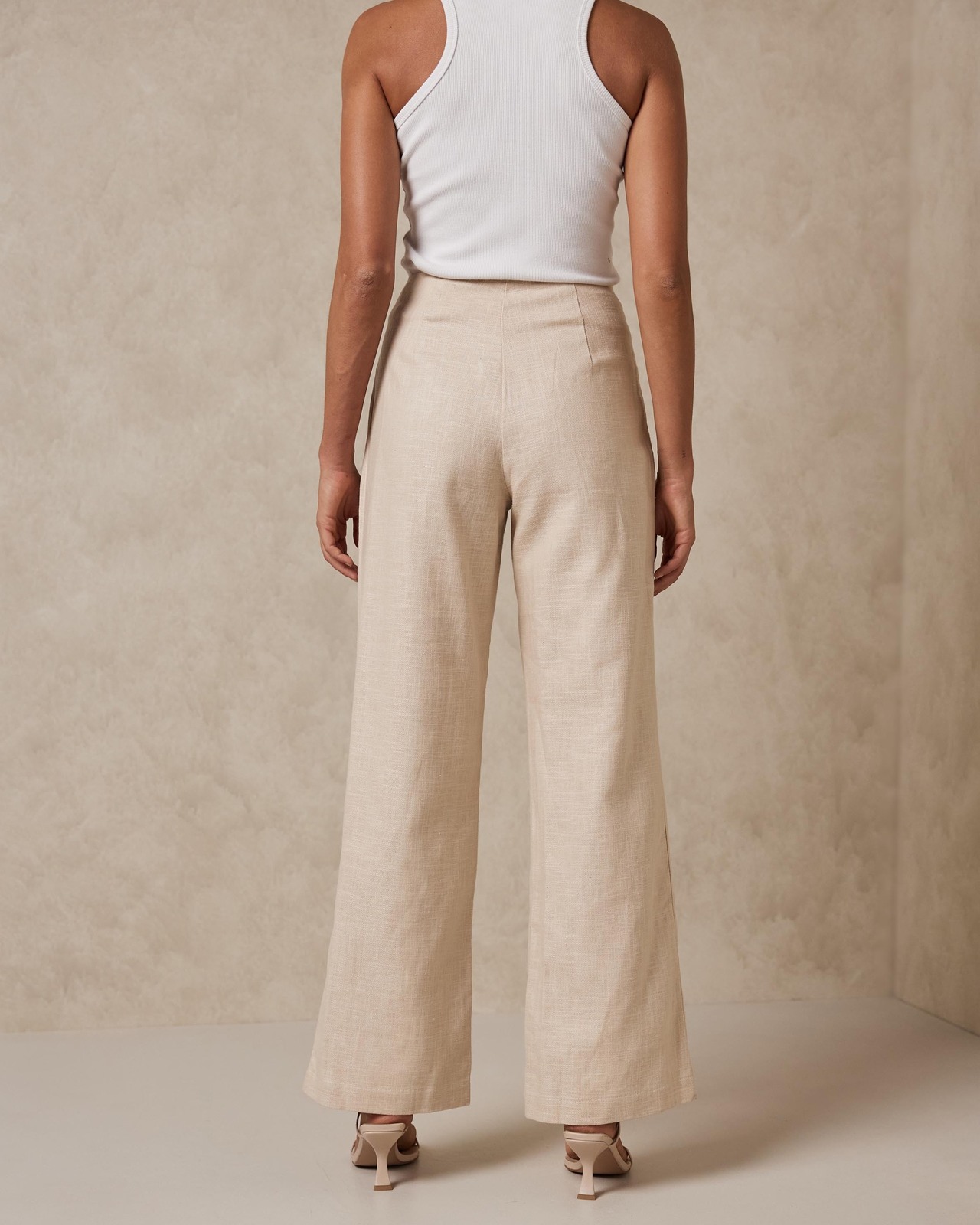Ramie Relaxed Fit Pants