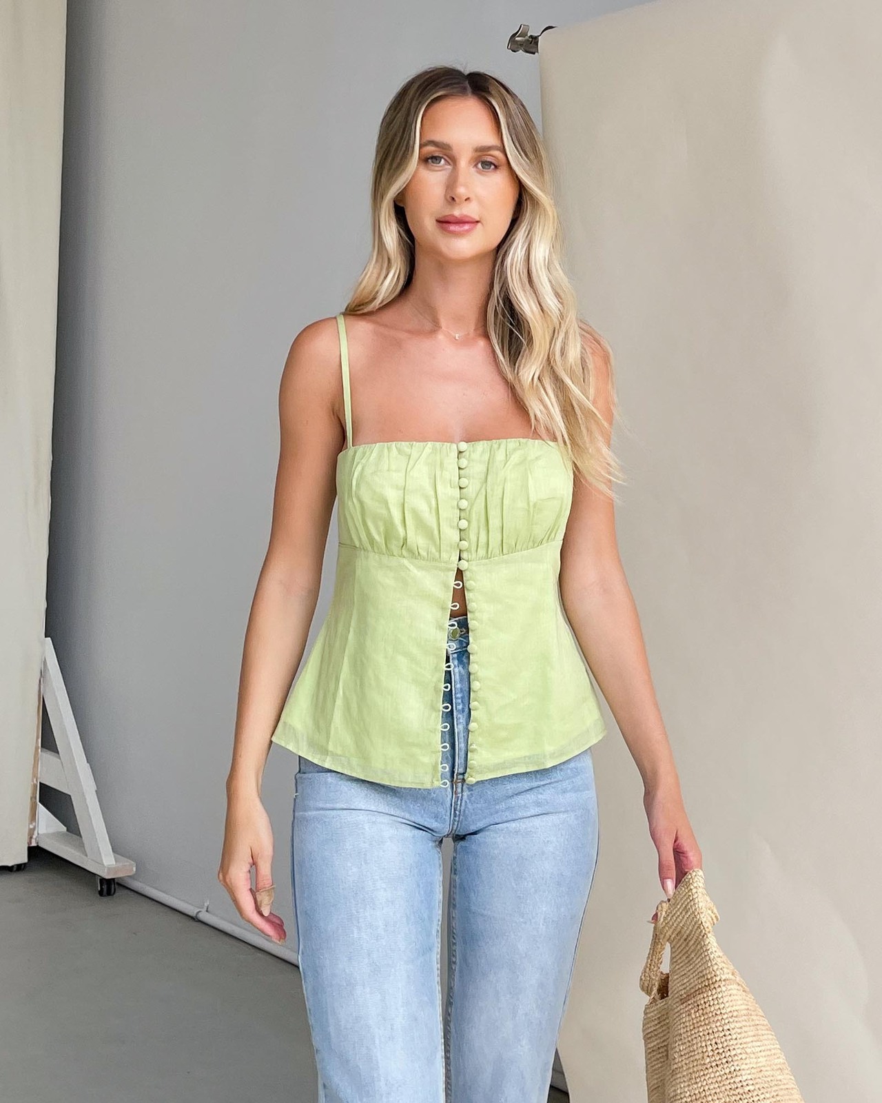 Paris Romance Linen Blend Top