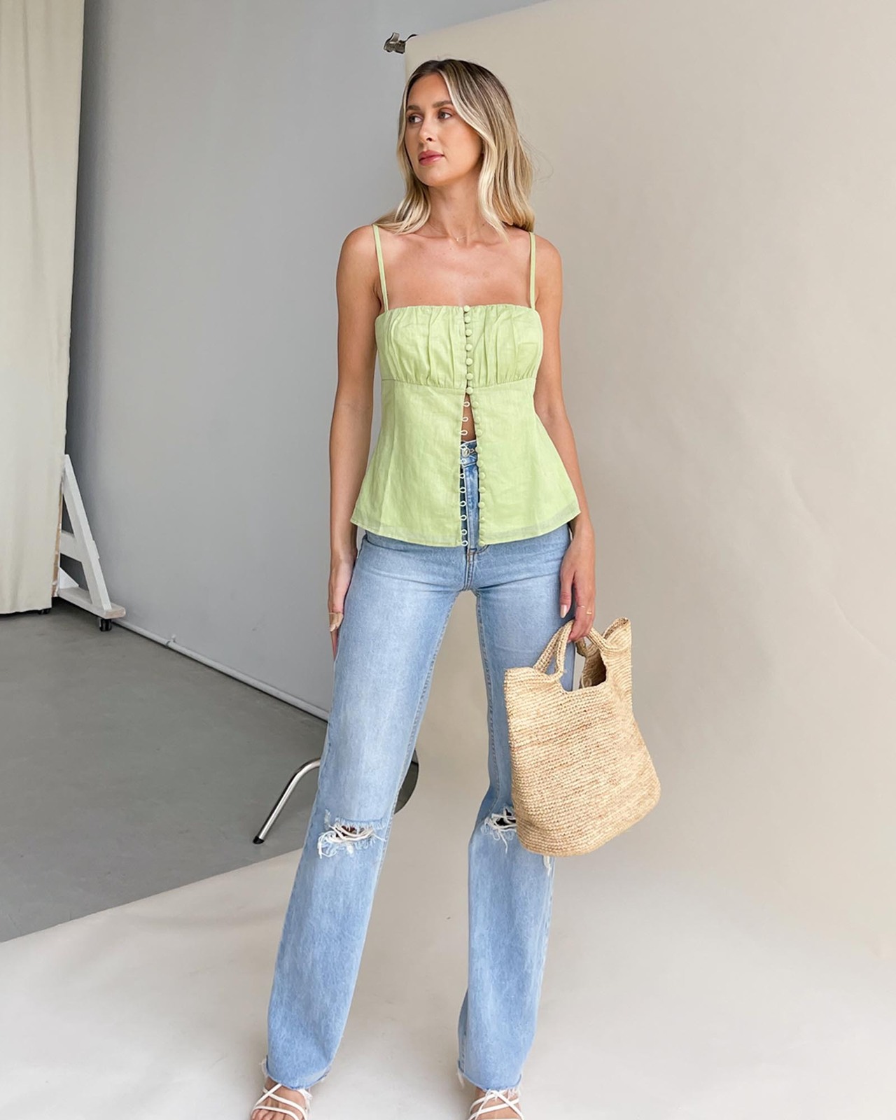 Paris Romance Linen Blend Top