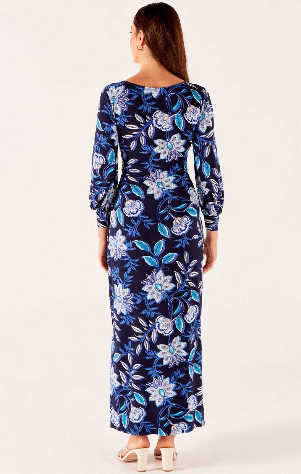 WILD FLOWER MAXI IN BLUE PAISLEY FLORAL Size 8
