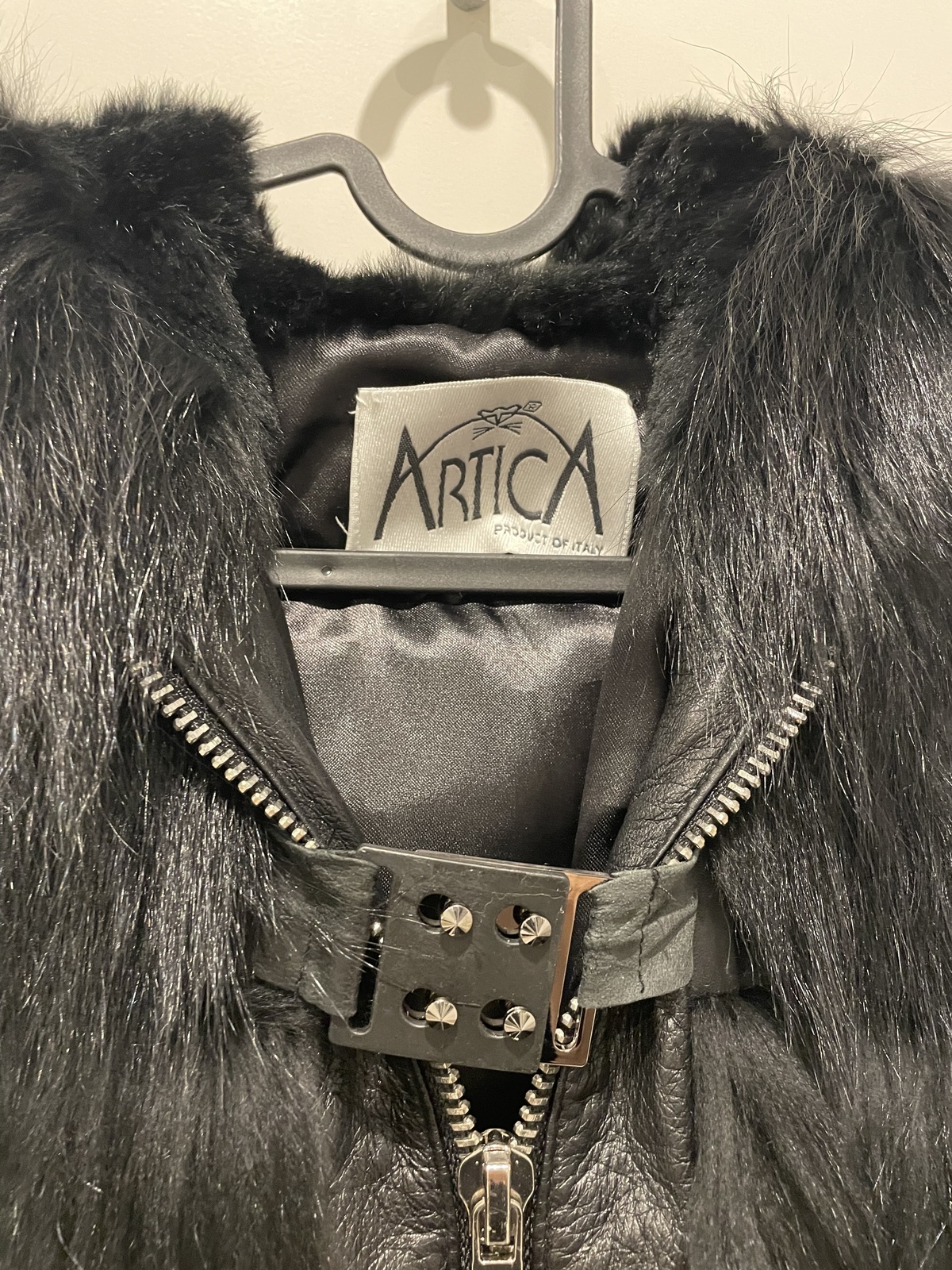 Leather & Fur Hooded Jacket