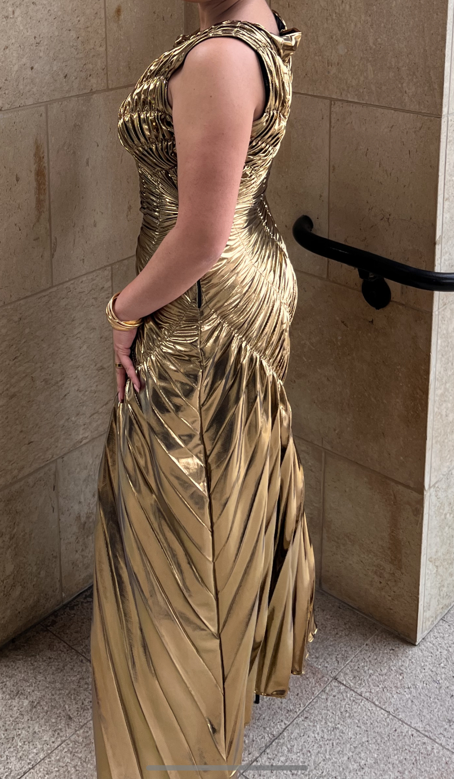 GEORGIA HARDINGE THE GOLD FOSSIL MAXI DRESS