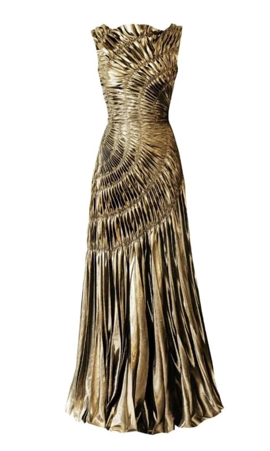 the gold fossil maxi dress Fossil Dress