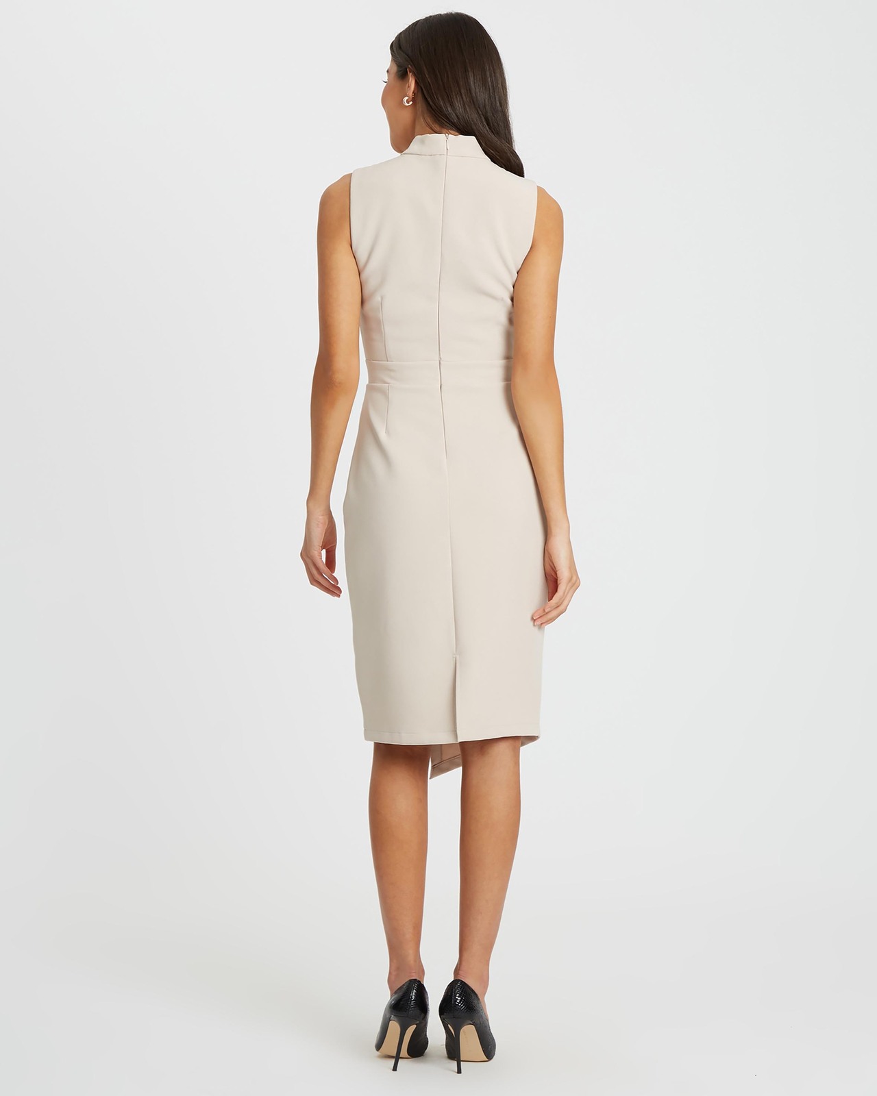 Carrington Tuck Neck Midi Dress