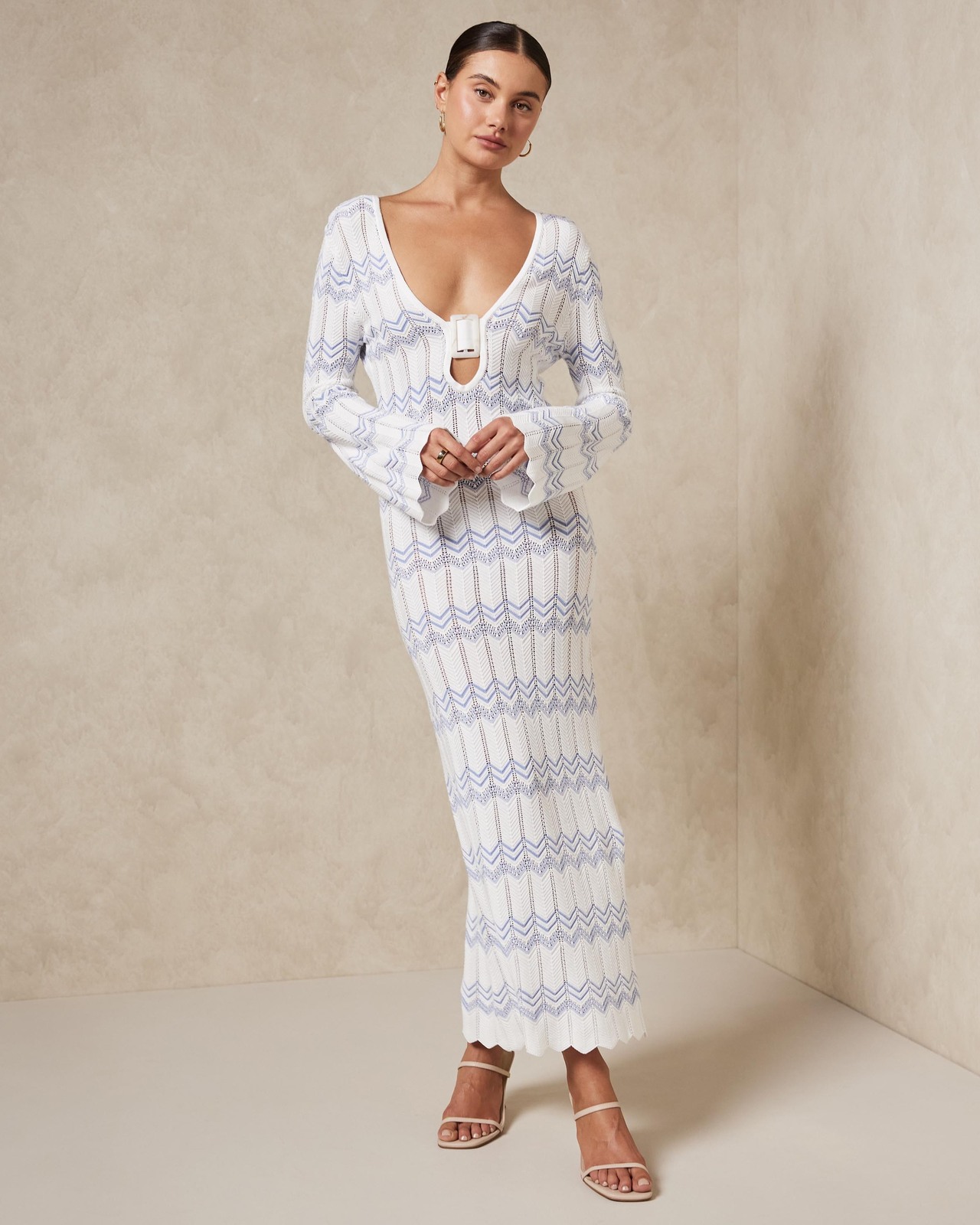 Pointelle Knit Dress