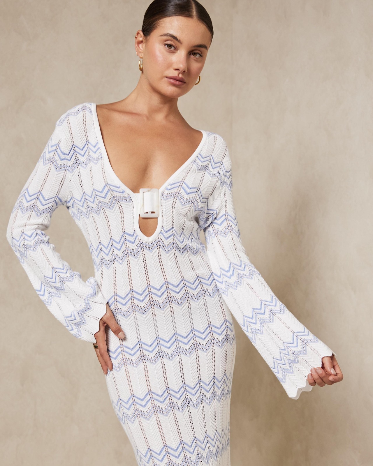 Pointelle Knit Dress