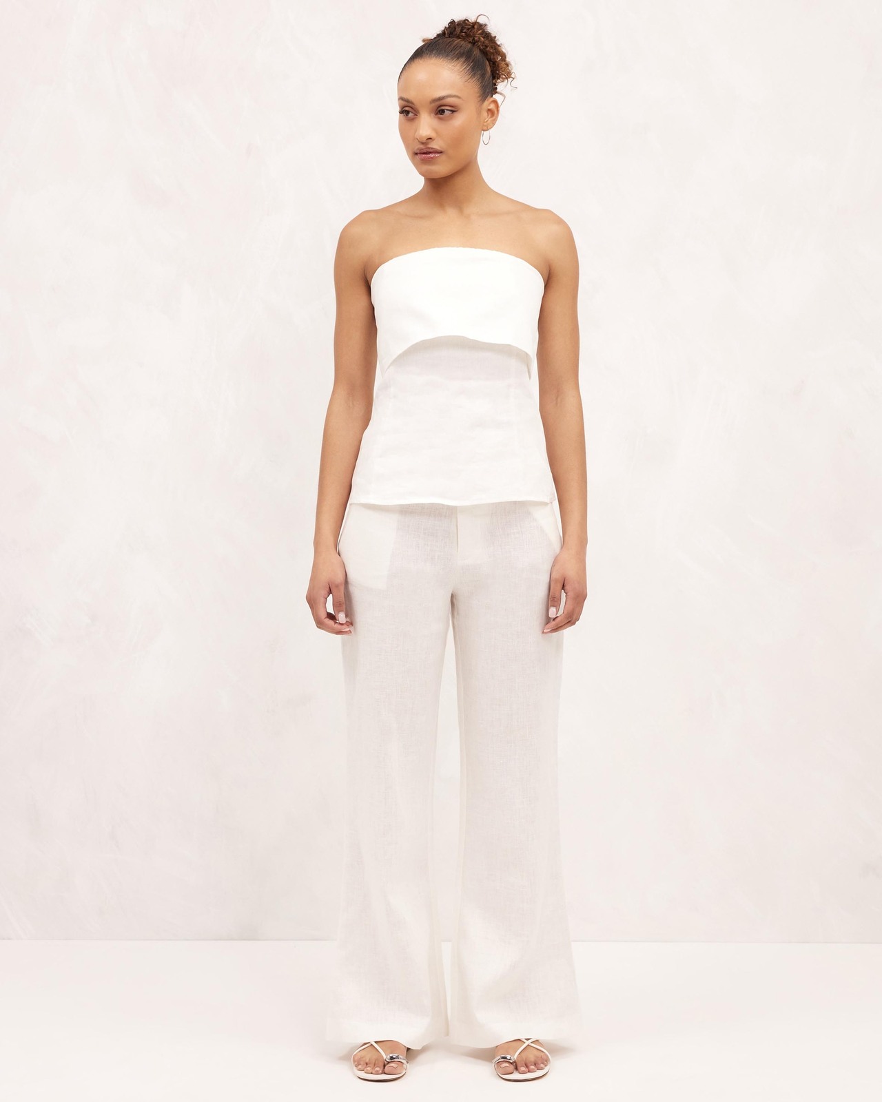 Strapless Linen Top