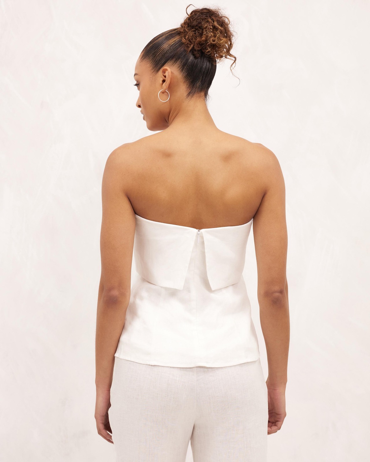 Strapless Linen Top
