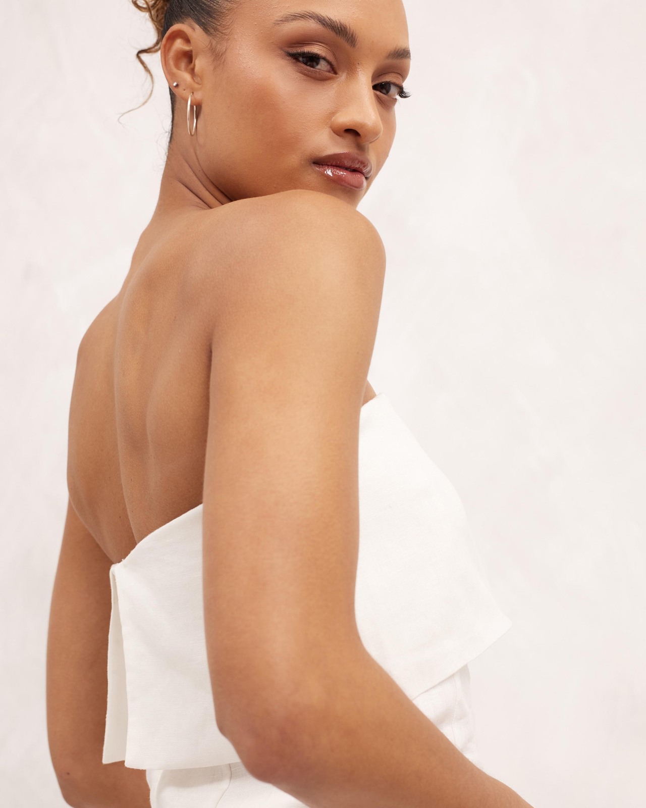 Strapless Linen Top