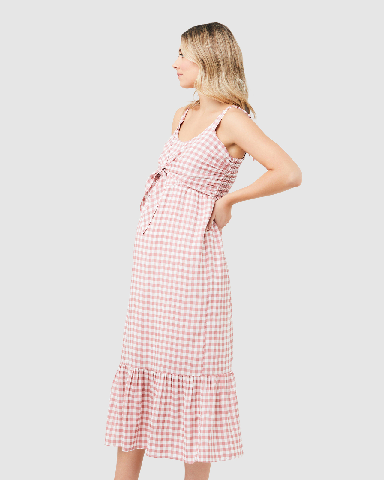 Gingham Nursing Dress