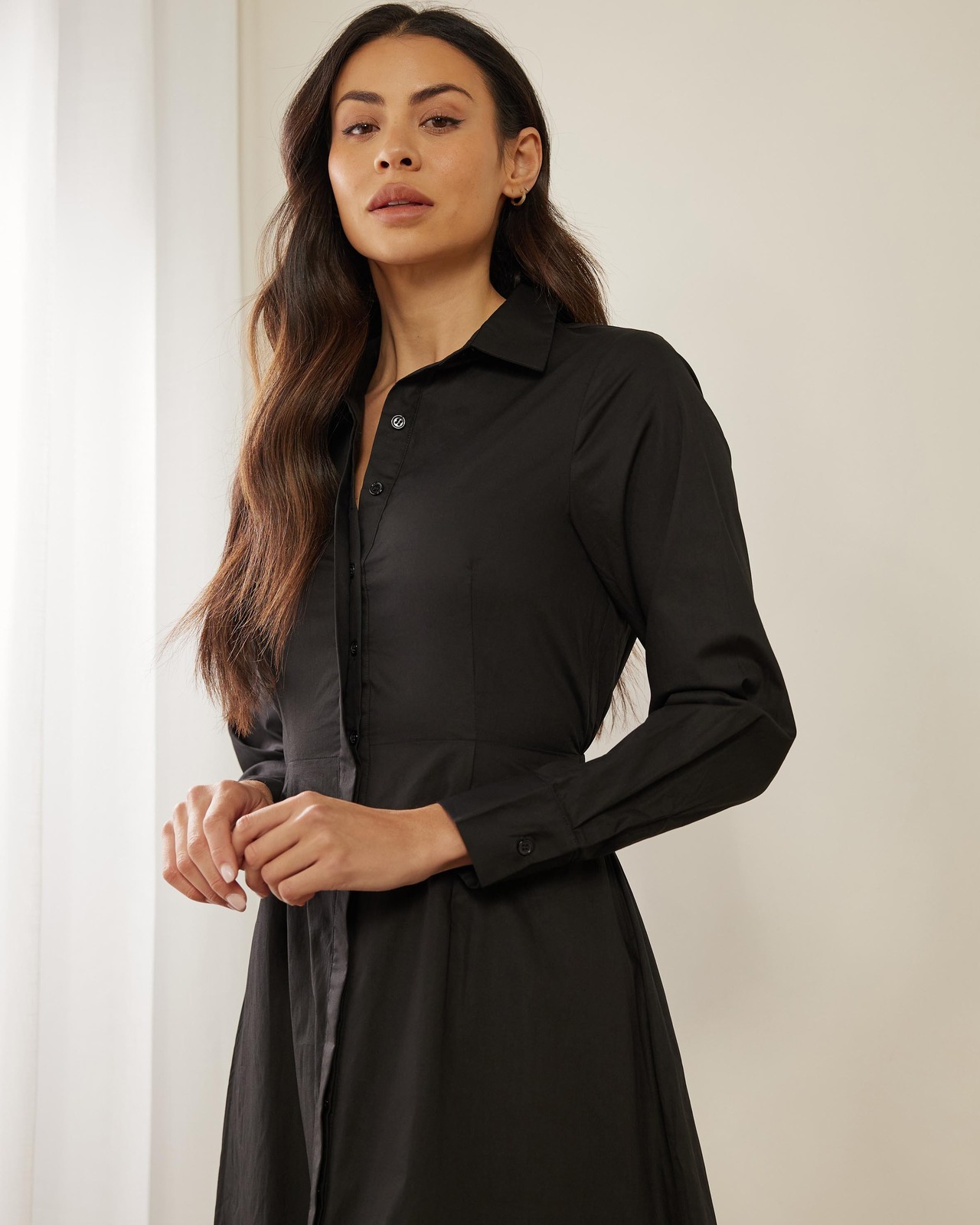 Sienna Midi Cotton Shirt Dress