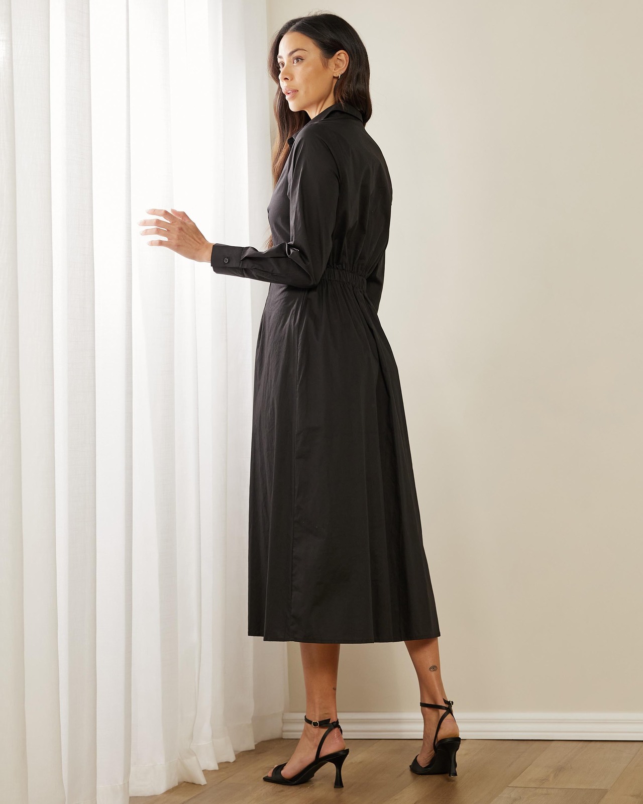 Sienna Midi Cotton Shirt Dress