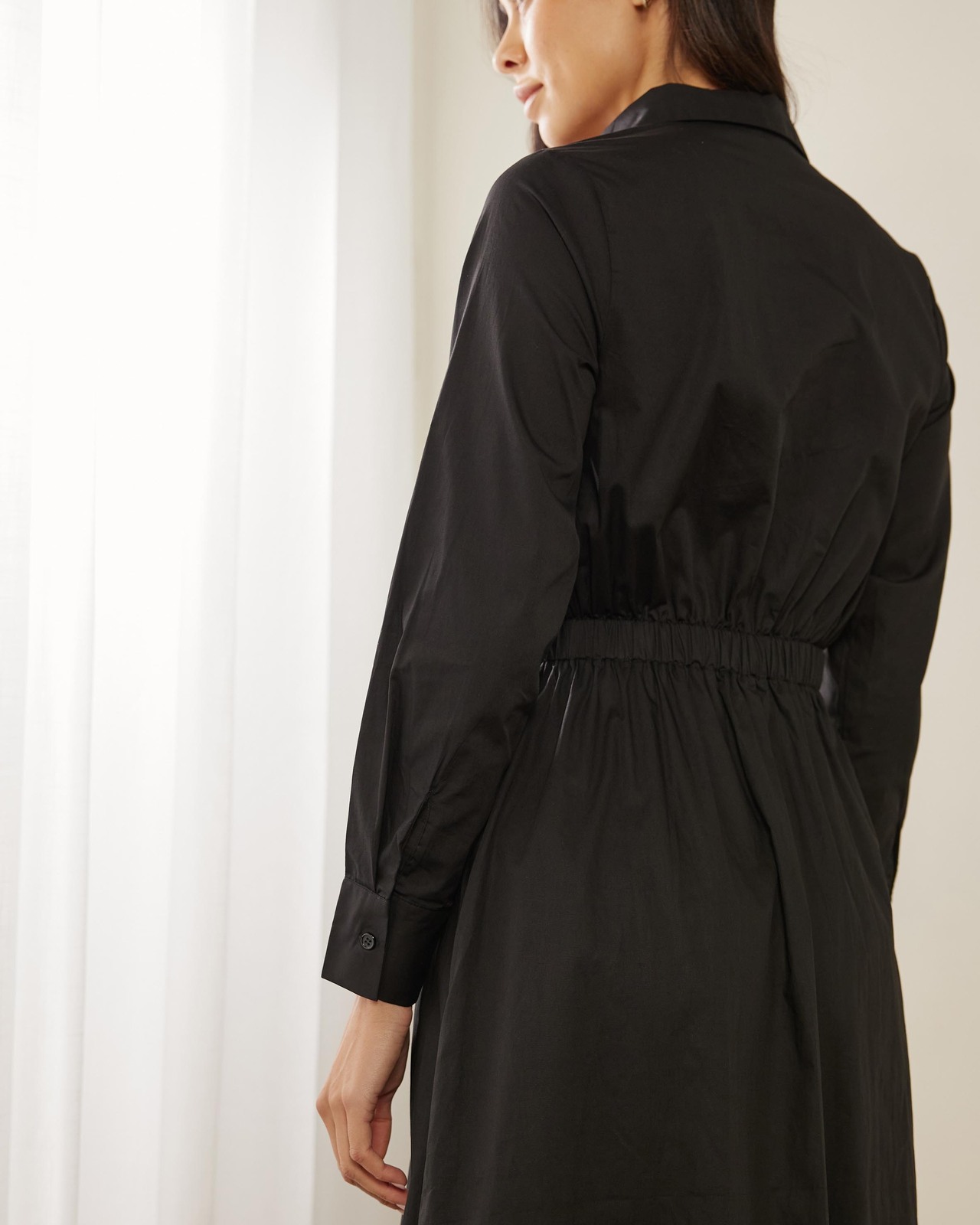 Sienna Midi Cotton Shirt Dress