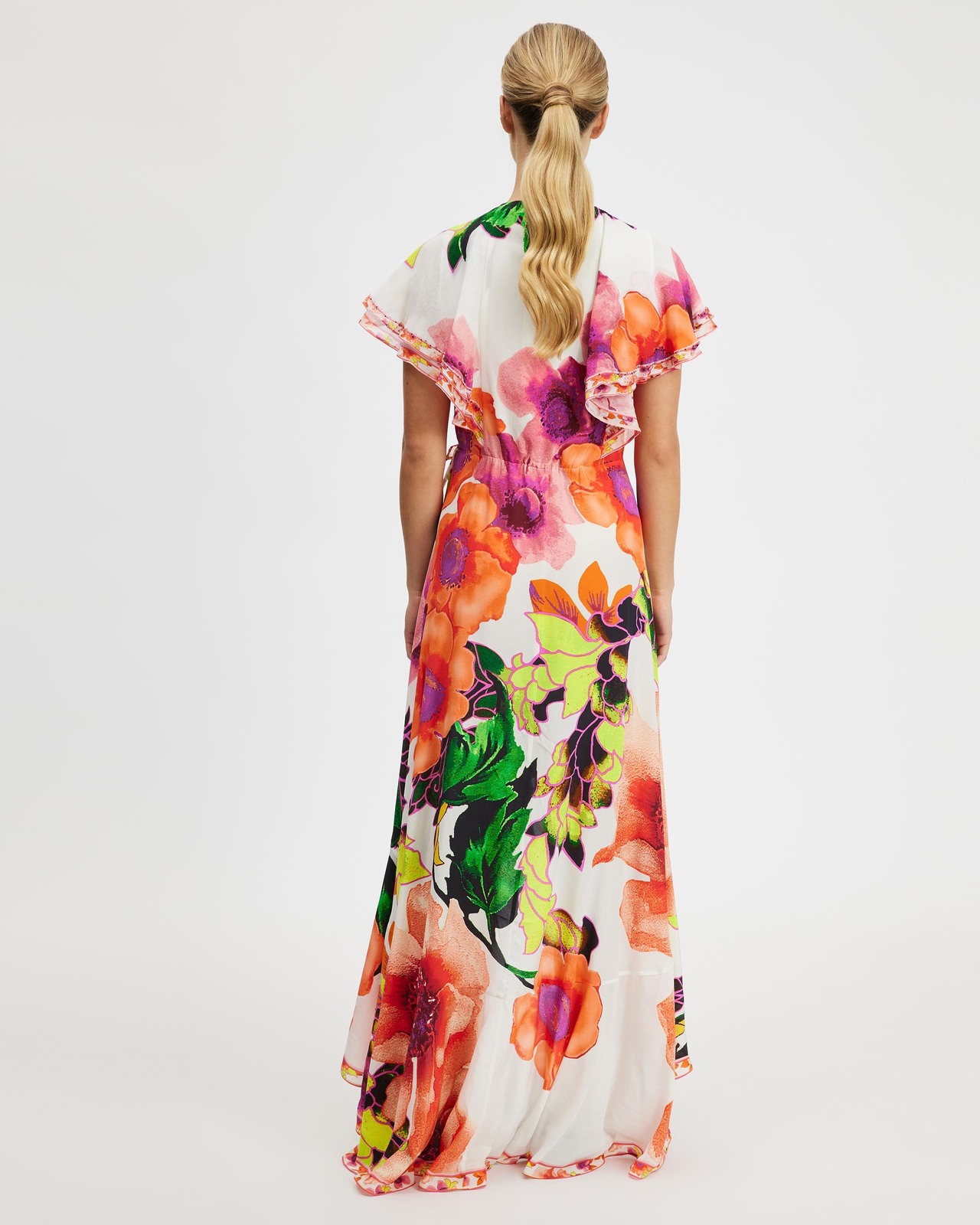 Camilla Frill Sleeve Long Dress - AirRobe