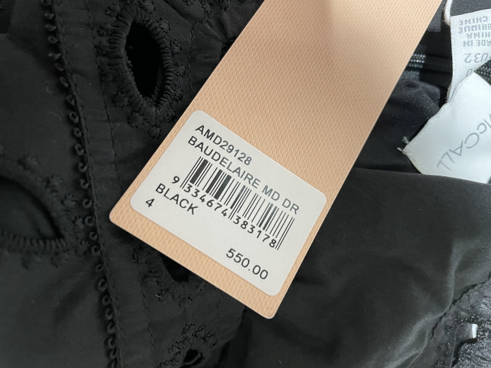 BNWT  BLACK BAUDELAIRE MIDI DRESS - SIZE 4 AU/0 US (RRP $550)