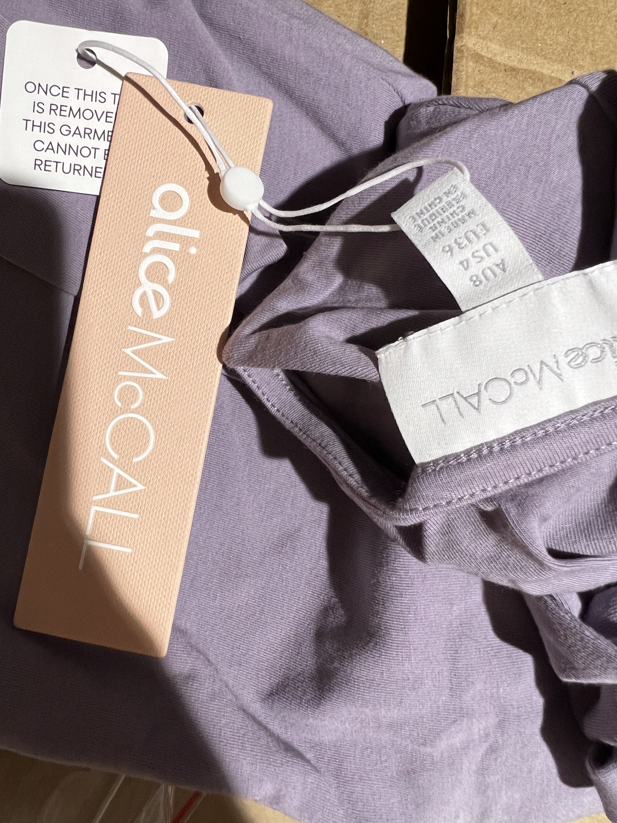 BNWT LAVENDER REAL THING MINI DRESS - SIZE 8 AU/4 US (RRP $175)