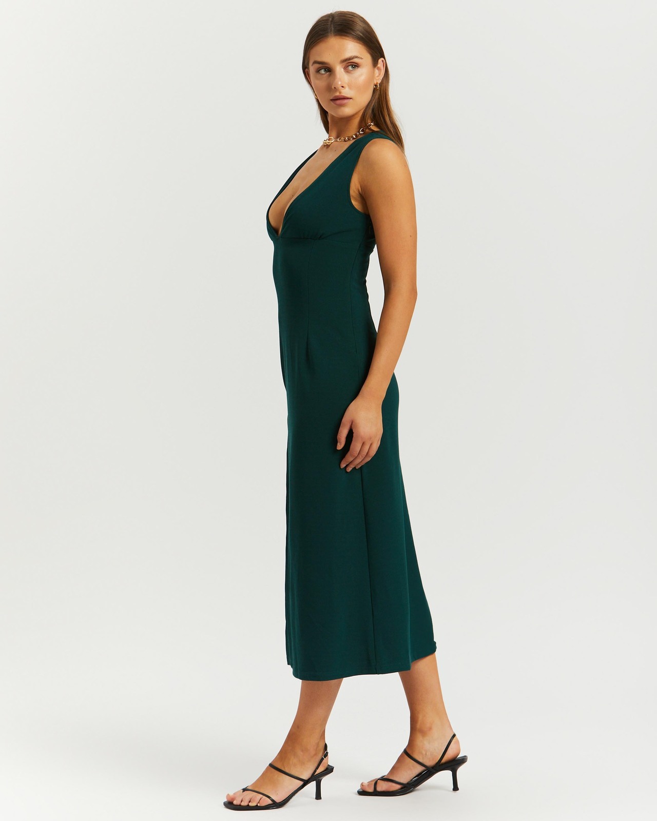 Lindy V Neck Midi Dress