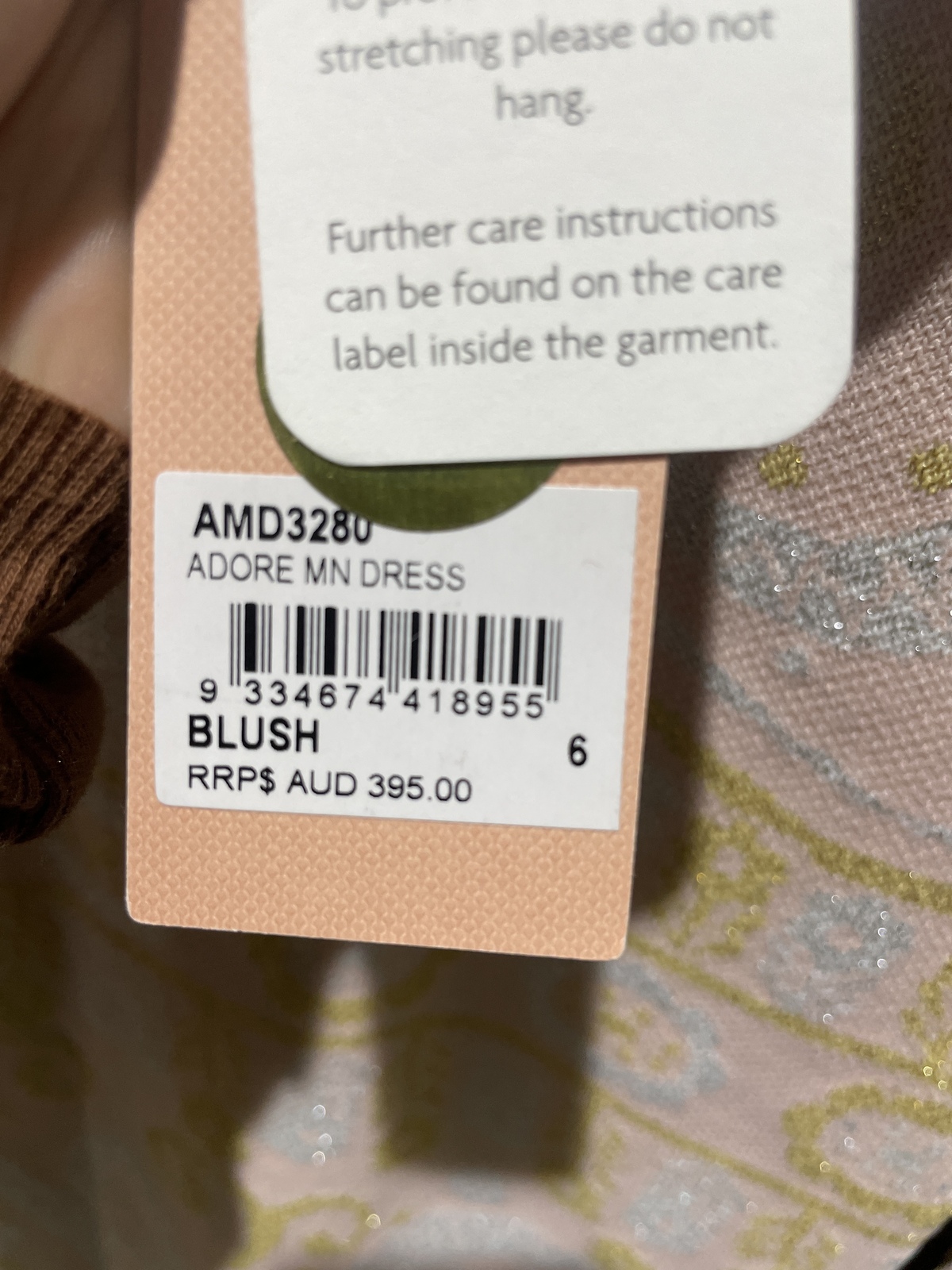 BNWT ALICE MCCALL BLUSH ADORE MINI DRESS - SIZE 6 AU/2 US (RRP $395)