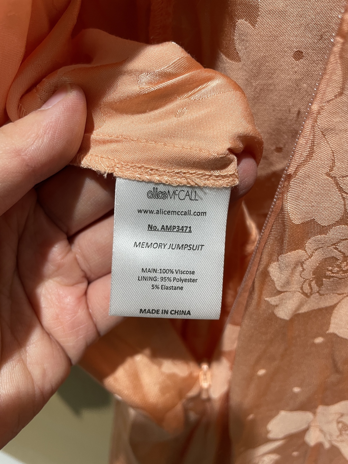 BNWT ALICE MCCALL ICED GUAVA MEMORY LANE JUMPSUIT - SIZE 8 AU/4 US (RRP $450)