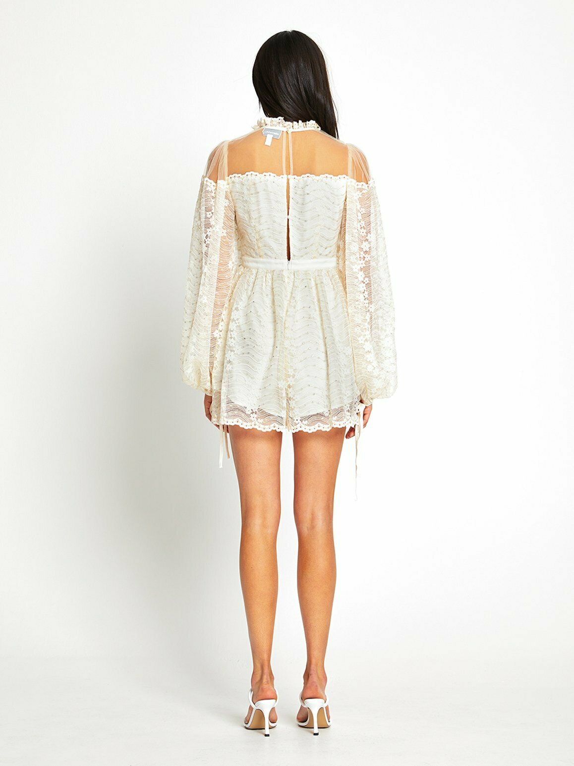 BNWT CREME MOONSTRUCK PLAYSUIT - SIZE 8 AU/4 US (RRP $395)