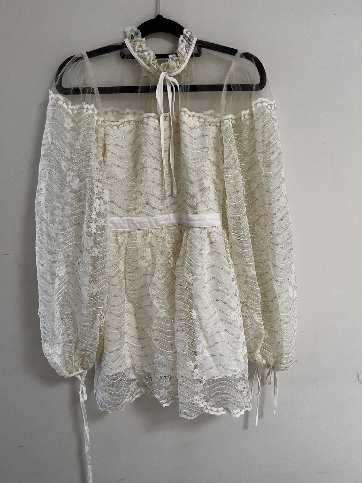 BNWT CREME MOONSTRUCK PLAYSUIT - SIZE 10 AU/6 US (RRP $395)