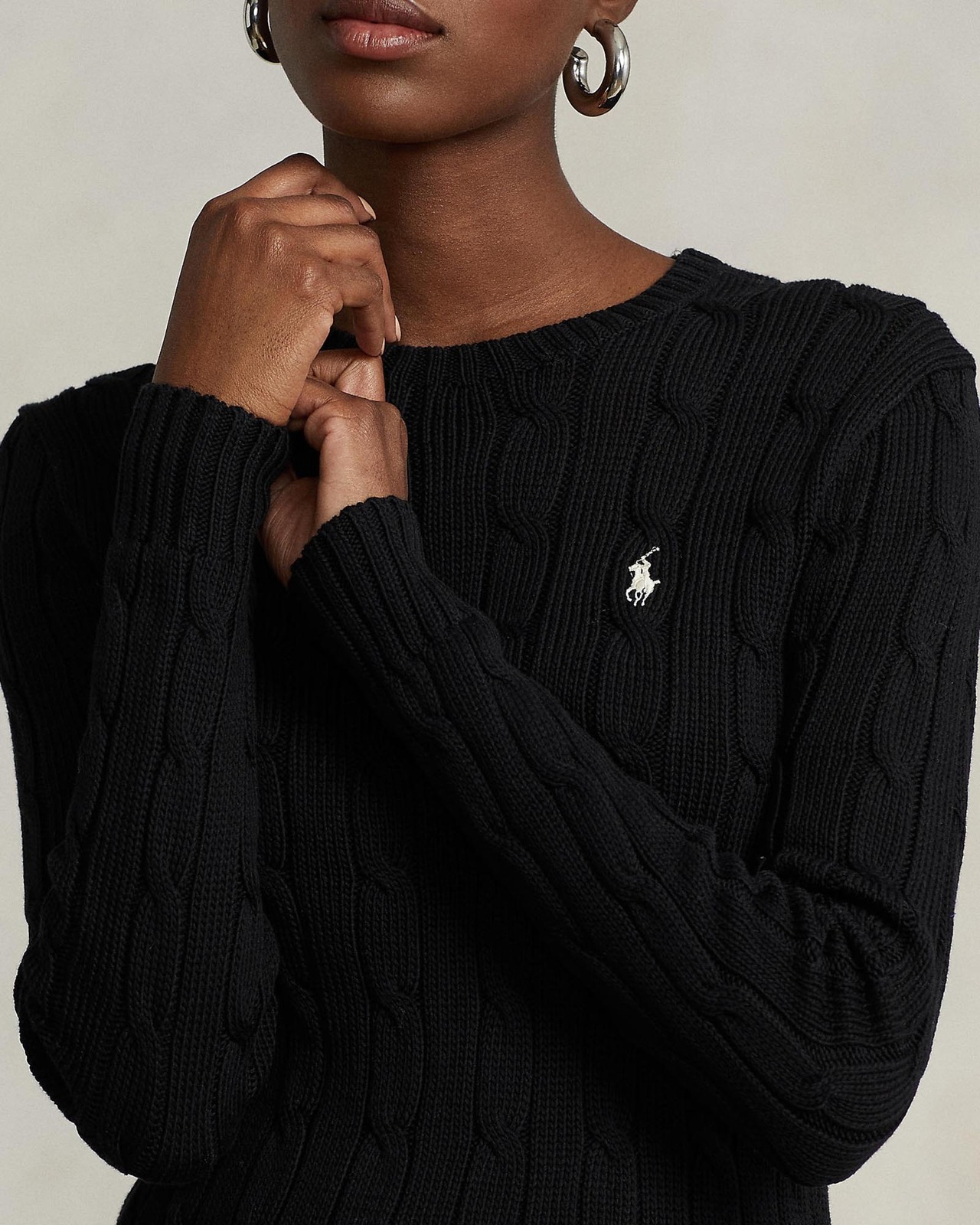 Slim Fit Cable-Knit Sweater