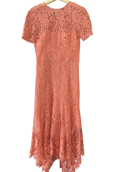 orange lace dress zara Zara orange lacy dress