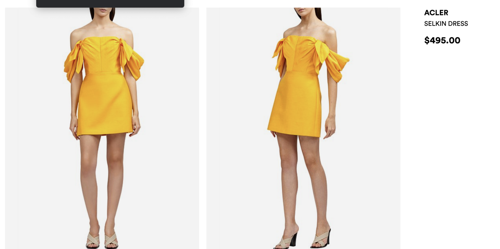 Acler Selkin Dress- Citrus