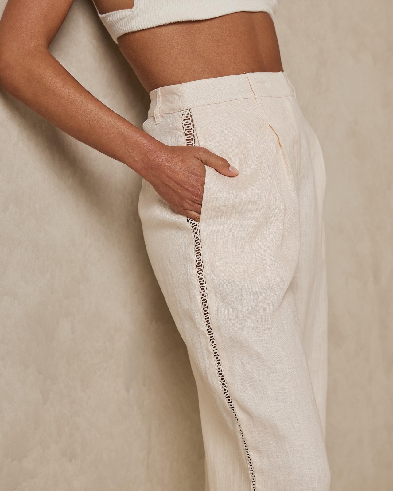 Trim Detail Pants