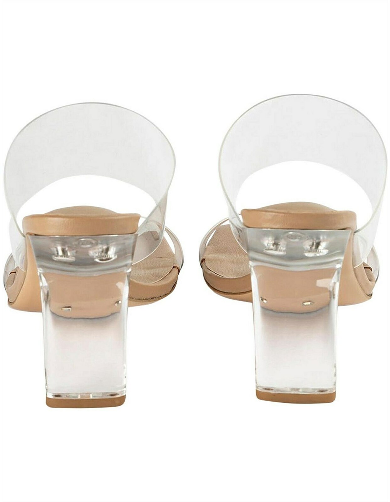 Chicago Clear Vinylite/Skin Nappa Heels size 9 (40)