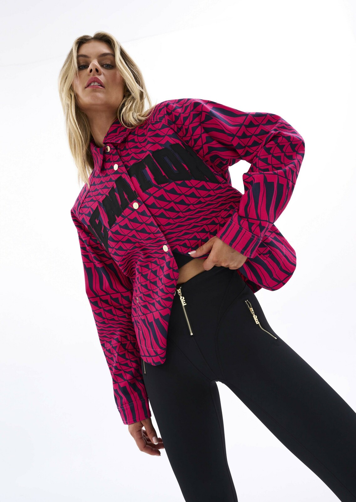 EMPIRE JACKET IN GEOMETRIC PRINT
