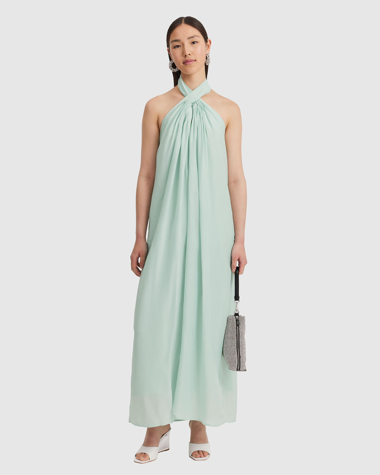Country Road Tuck Detail Halter Dress - AirRobe Country Road Tuck Detail Halter Dress - AirRobe