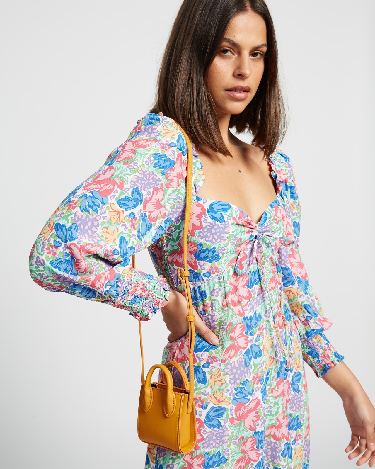 paloma white babydoll midi dress Paloma White Floral Midi Dress - US 18