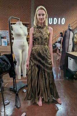 GEORGIA HARDINGE THE GOLD FOSSIL MAXI DRESS - AirRobe