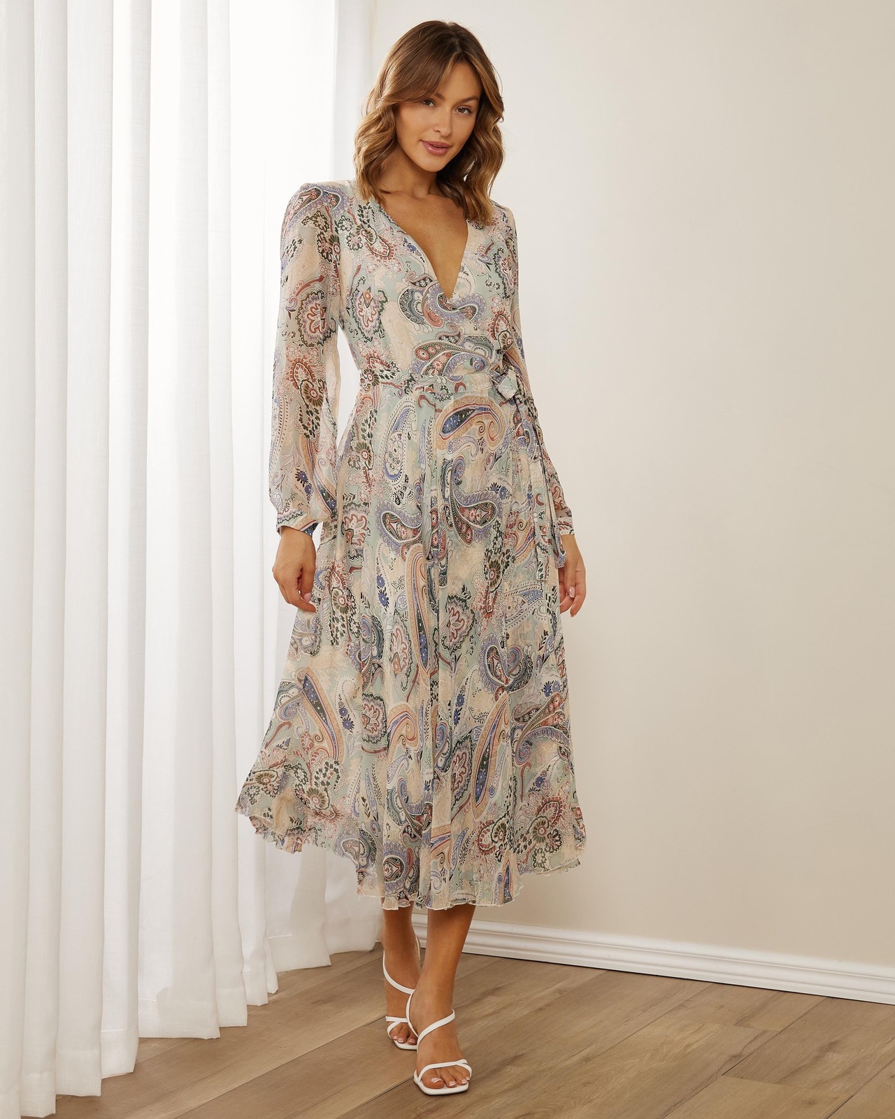 Cleopatra Pleated Wrap Dress