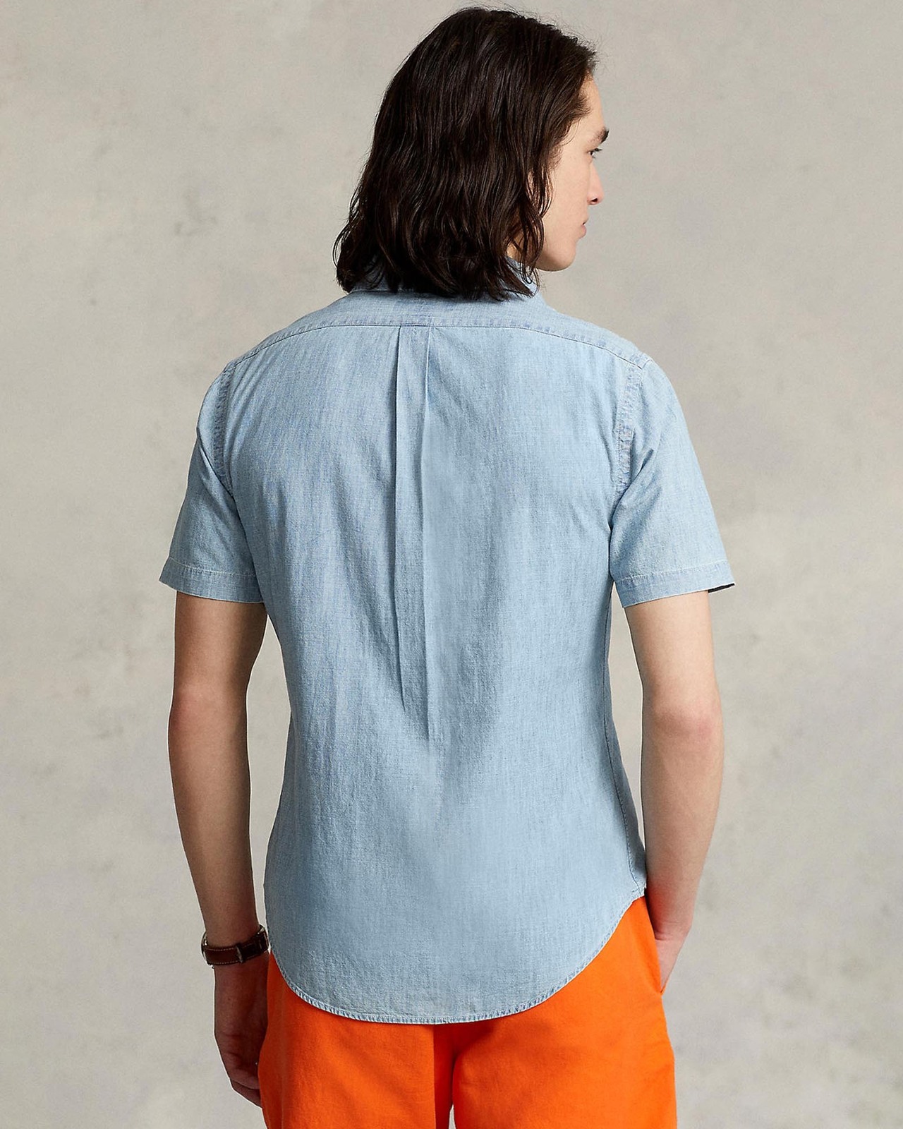 Slim Fit Indigo Chambray Shirt