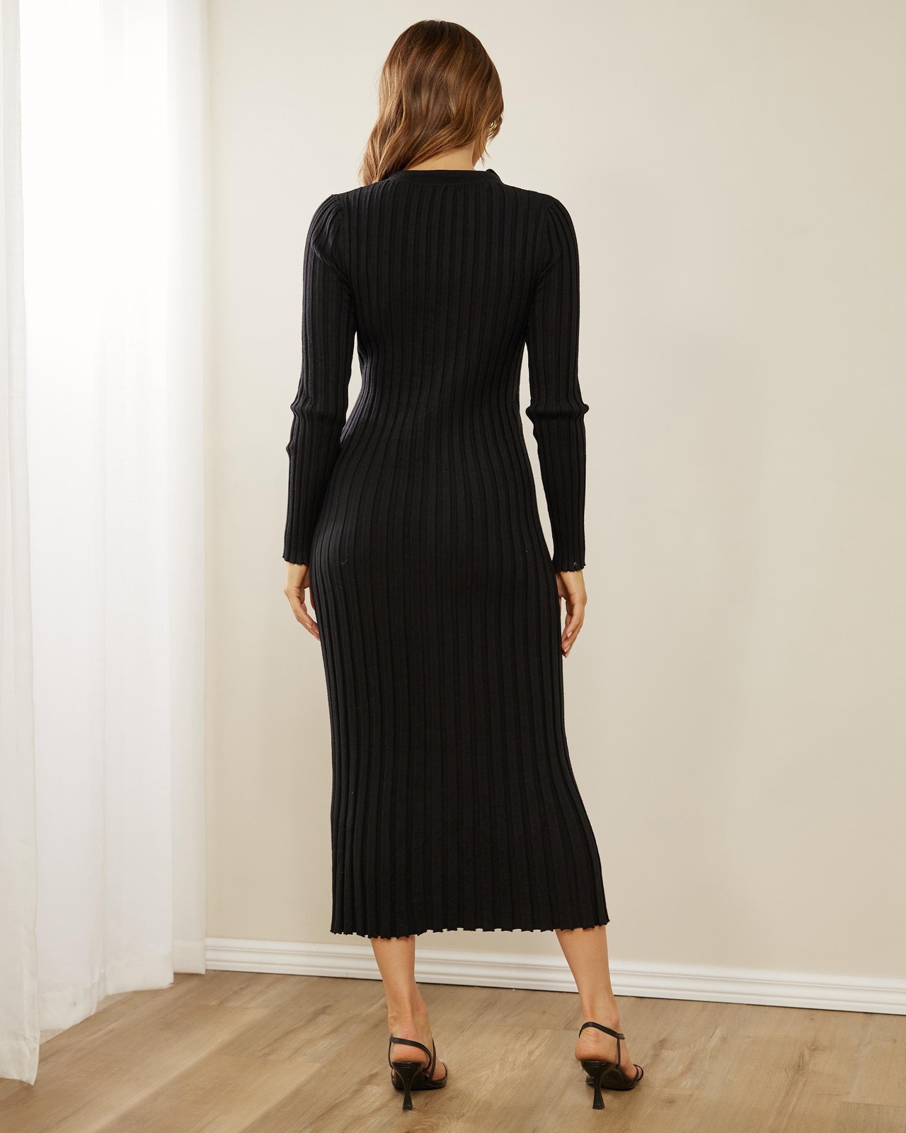 Gabriella Long Sleeve Knit Maxi Dress