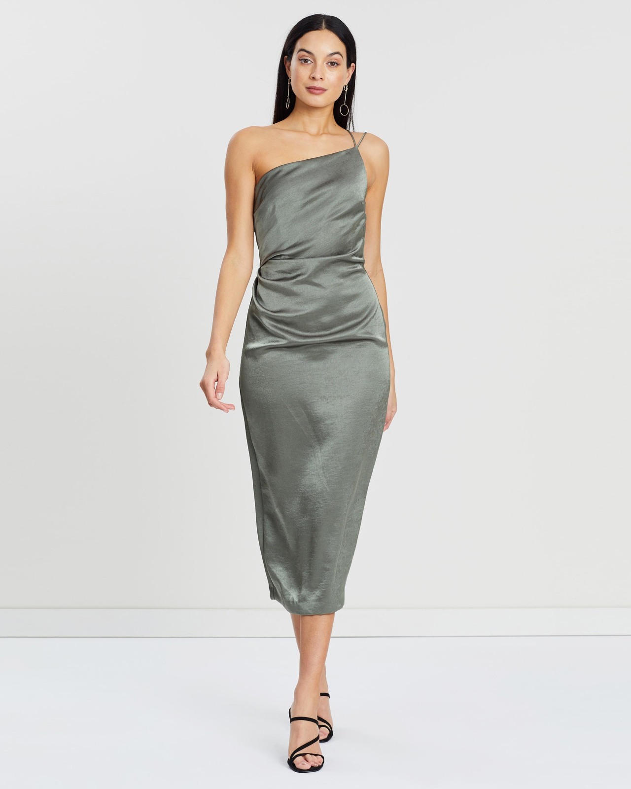 Mila Asymmetric Midi Dress