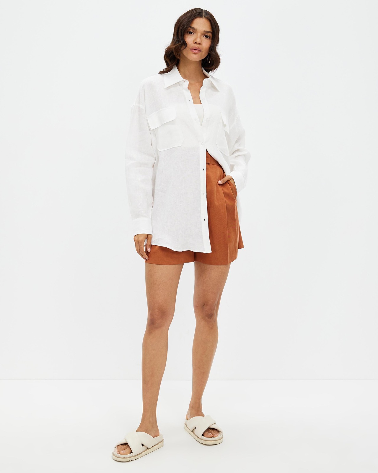 Linen Pocket Detail Shirt