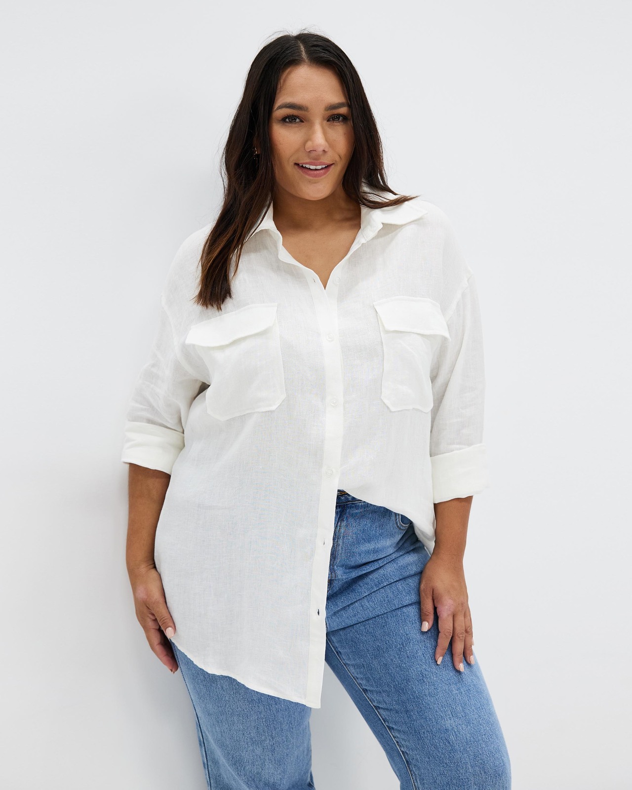Linen Pocket Detail Shirt