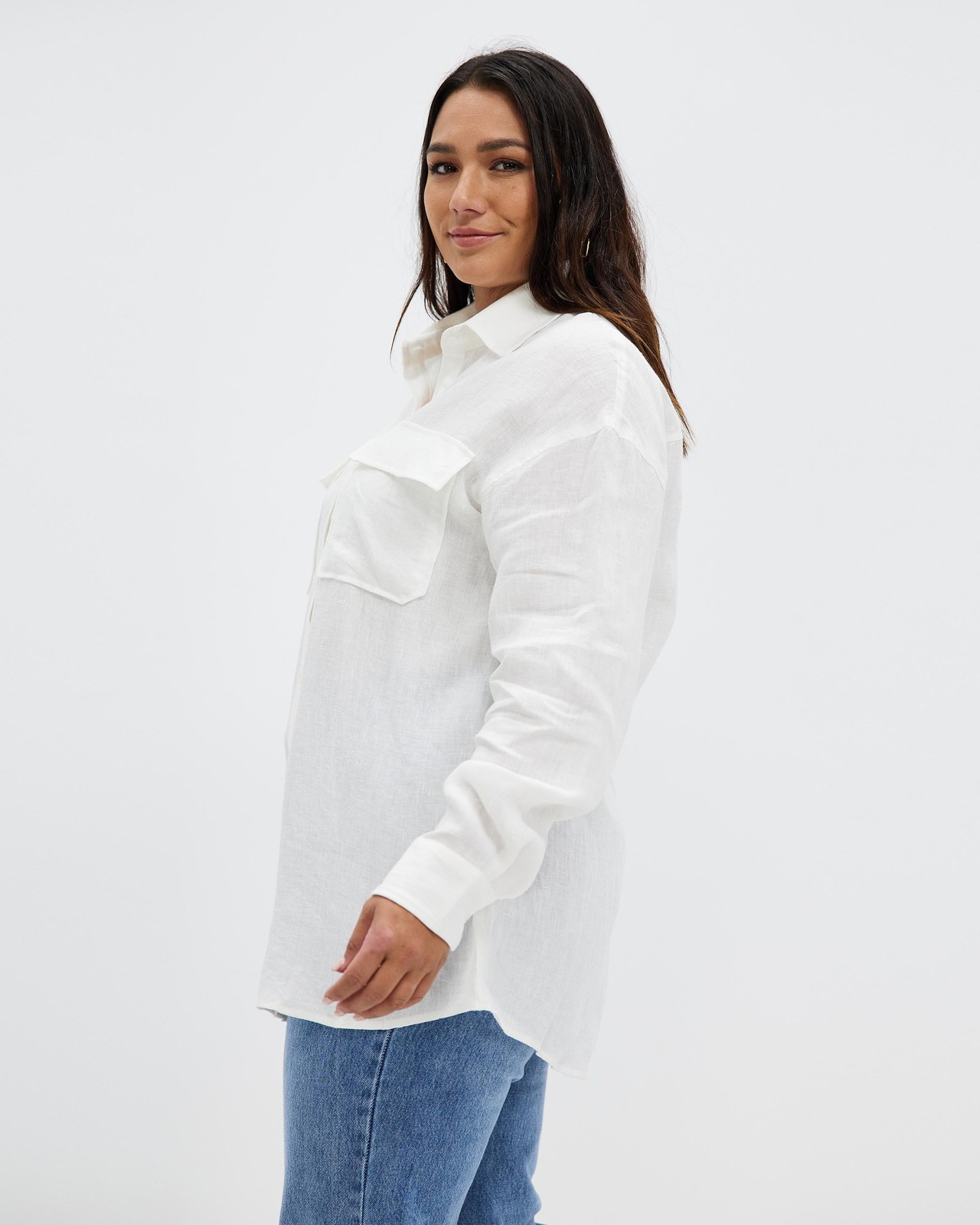 Linen Pocket Detail Shirt