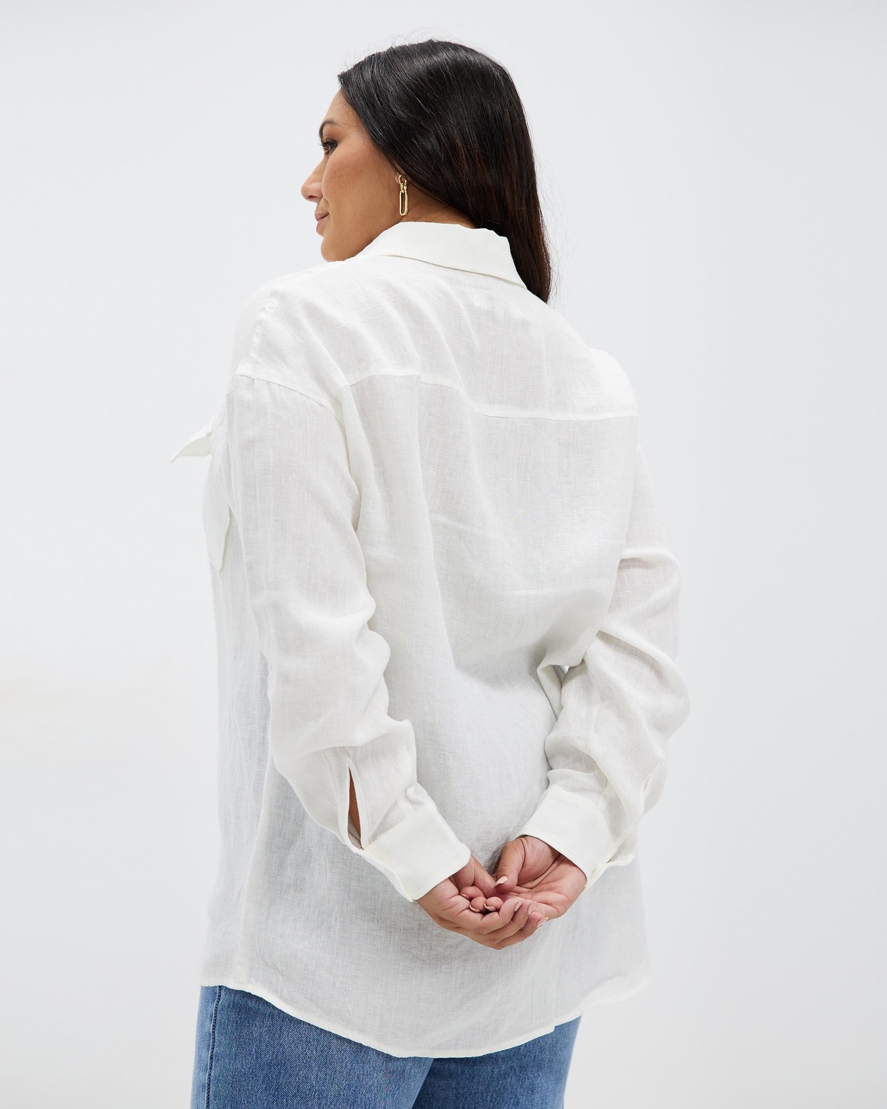 Linen Pocket Detail Shirt