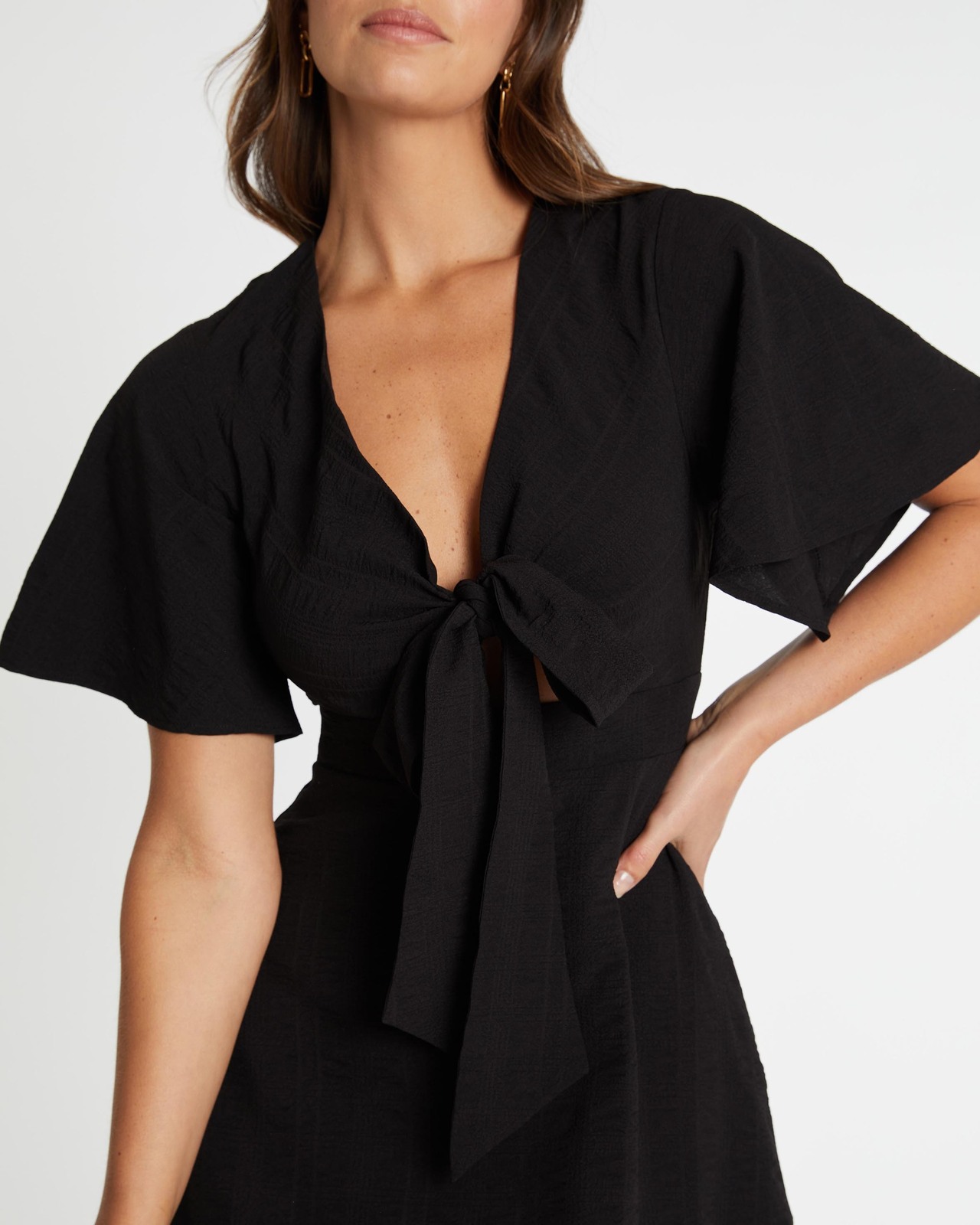 Millie Tie Front Mini Dress